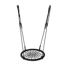 Kids Rope Swing Round Outdoor Birds Crows Nest Spider Web Swing Seat 65cm