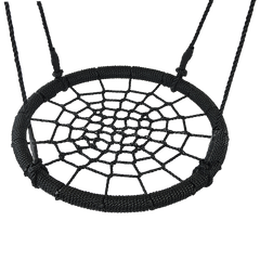 Kids Rope Swing Round Outdoor Birds Crows Nest Spider Web Swing Seat 65cm