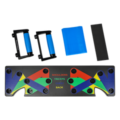 9 in 1 Push Up Board Yoga Bands Fitness Workout Train Gym Exercise Pushup Stand