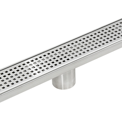 800mm Bathroom Shower Stainless Steel Grate Drain w/Centre outlet Floor Waste