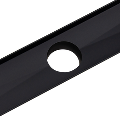 800mm Tile Insert Shower Bathroom Black Grate Drain w/Centre outlet Floor Waste