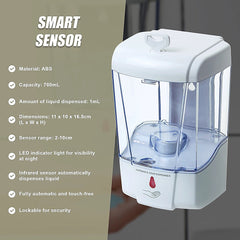 Automatic Liquid Soap/Alcohol Sanitizer Dispenser 700ML Hands-Free Sensor Wall