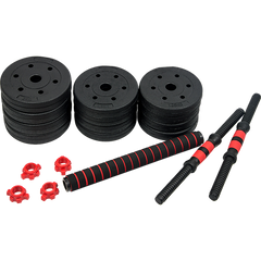 20kg Adjustable Rubber Dumbbell Set Barbell Home GYM Exercise Weights
