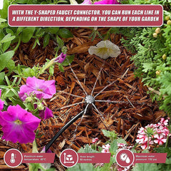 50M Hose Garden Irrigation System Plant Watering DIY Micro Drip Kits