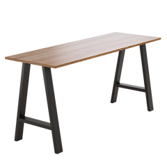 2x Rustic Dining Table Legs Steel Industrial Vintage 71cm - Black