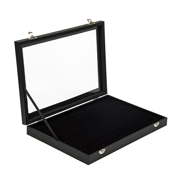 100 Slot Earring Ring Holder Jewellery Necklace Display Storage Gift Box Showcase For Organised Collection
