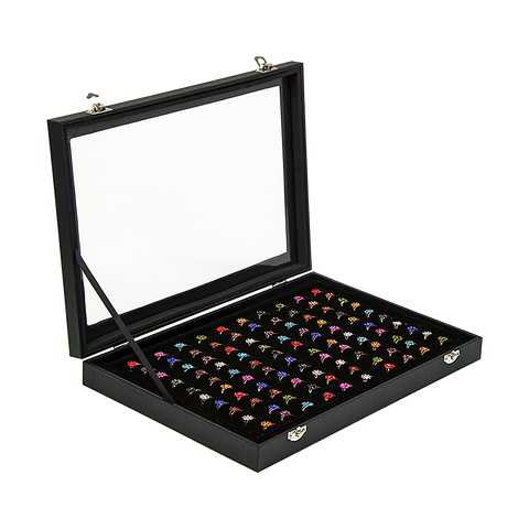100 Earring Ring Holder Jewellery/Necklace Display Storage Gift Box Show Cases