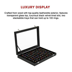 100 Earring Ring Holder Jewellery/Necklace Display Storage Gift Box Show Cases