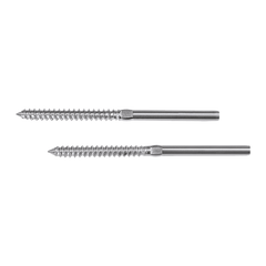 Stainless Steel DIY Rope Balustrade Kit 3.2mm Swage 2 x Lag Screw Term - 10 pack