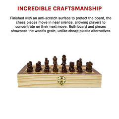 Chess Board Games Folding Large Chess Wooden Chessboard Set Wood Toy Gift