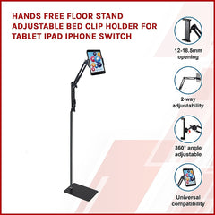 Hands Free Floor Stand Adjustable Bed Clip Holder For Tablet iPad iPhone Switch