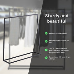 Commercial Clothing Garment Rack Retail Shop Black