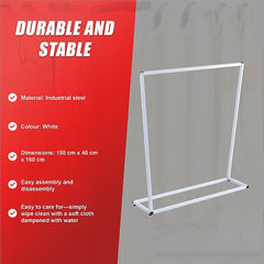 Commercial Clothing Garment Rack Retail Shop White
