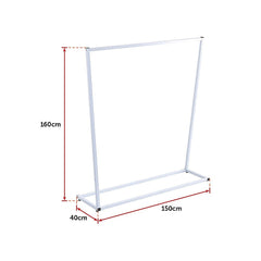 Commercial Clothing Garment Rack Retail Shop White