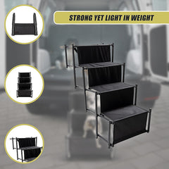 Folding Pet Dog Car Boot Access Steps Ladder Stairs Strong Lightweight