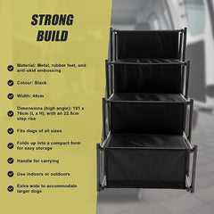 Folding Pet Dog Car Boot Access Steps Ladder Stairs Strong Lightweight