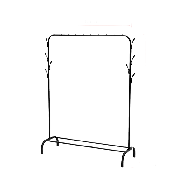 Closet Organizer Metal Garment Rack Portable Clothes Hanger Storage Shoes Rack Black