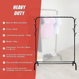 Closet Organizer Metal Garment Rack Portable Clothes Hanger Storage Shoes Rack Black