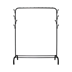 Closet Organizer Metal Garment Rack Portable Clothes Hanger Storage Shoes Rack Black