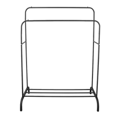 Heavy Metal Double Clothes Rail Hanging Rack Garment Display Stand Storage Shelf