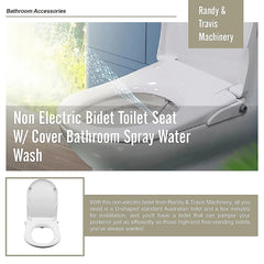 Non Electric Bidet Toilet Seat W/ Cover Bathroom Spray Water Wash