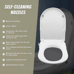 Non Electric Bidet Toilet Seat W/ Cover Bathroom Spray Water Wash