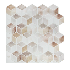 Tiles 3D Peel and Stick Wall Tile Shell Mosaic 10 Sheets