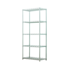 5 Tier Silver Metal Storage Rack Shelving Wire Shelf