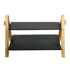 Party 2 Tier Cake Stand Slate Wedding Tiered Serving Stand Afternoon Tea