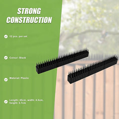 12pc Bird Spikes Human Cat Possum Mouse Pest Control Spiked Fence Wall Deterrent