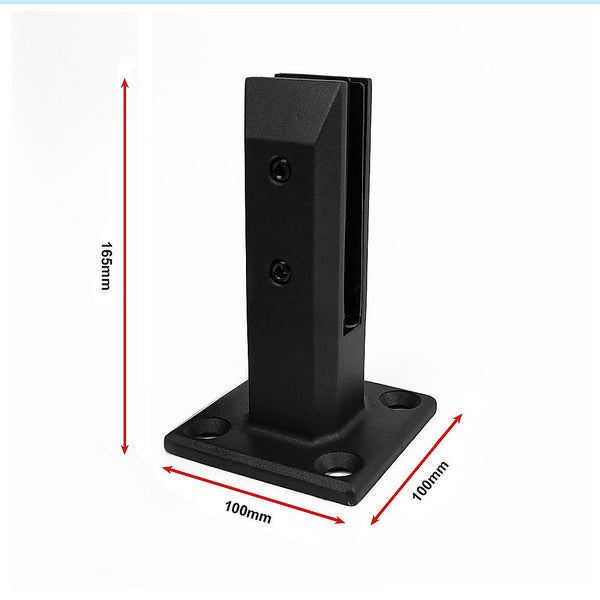 Balustrade Black Glass Clamp 304 Stainless Spigot Pool Fencing Fence