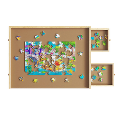 Wooden Jigsaw Puzzle Table Board Storage Table Tray Puzzle For Adult Kid