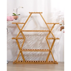 Bamboo Multilayer Flower Plant Bonsai Rack Shelf Stand Porch Lawn Patio