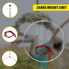 Aerial Yoga Hoop 90CM Lyra Hoop Circus Single Point Aerial Ring Set