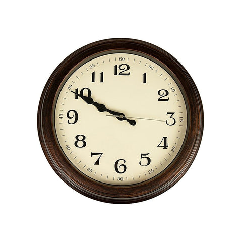Classic Wall Clock Silent Non-Ticking Quartz Battery Operated Luxury Wood