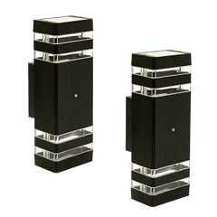 Modern 12" LED Up Down Wall Light dual Lamp Fixtures Outdoor Dusk to Dawn Sensor