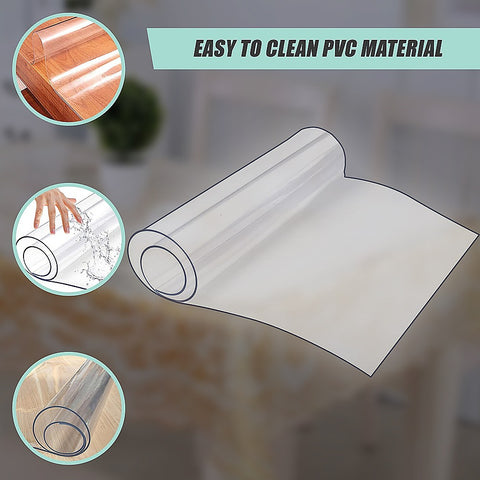PVC Tablecloth Protector Table Cover Dining Table Cloth Plastic 2800x1170mm 2.0mm