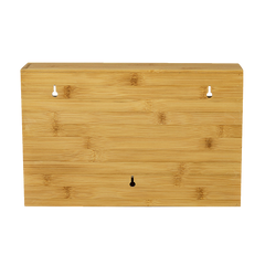 3 Grids Bamboo Food Wrap Dispenser Cutter Foil Cling Film Storage Holder Box Kitchen