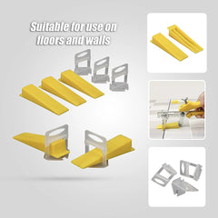 1000x Tile Leveling System Clips Levelling Spacer Tiling Tool Floor Wall