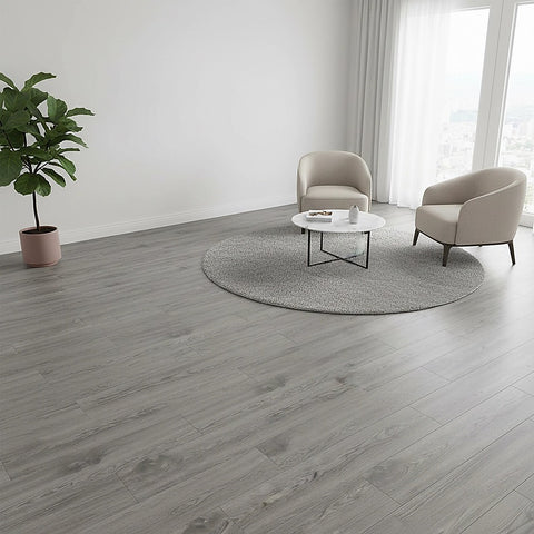 Vinyl Floor Tiles Self Adhesive Flooring Premium Grey Oak Wood 16 Pack 2.3SQM