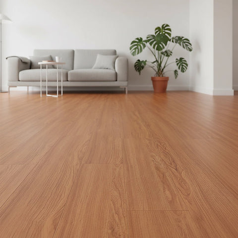 Vinyl Floor Tiles Self Adhesive Flooring Natural Plain Oak 16 Pack 2.3SQM