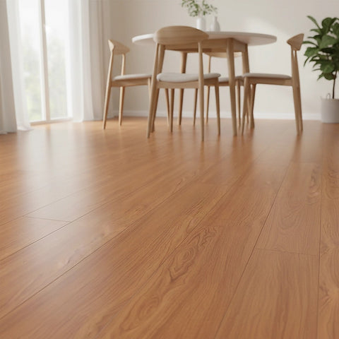 Vinyl Floor Tiles Self Adhesive Flooring Natural Plain Oak 16 Pack 2.3SQM