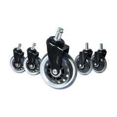 5x Office Chair Rollerblade Caster Wheels Safe for All Floors - Universal Fit