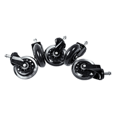 5x Office Chair Rollerblade Caster Wheels Safe for All Floors - Universal Fit