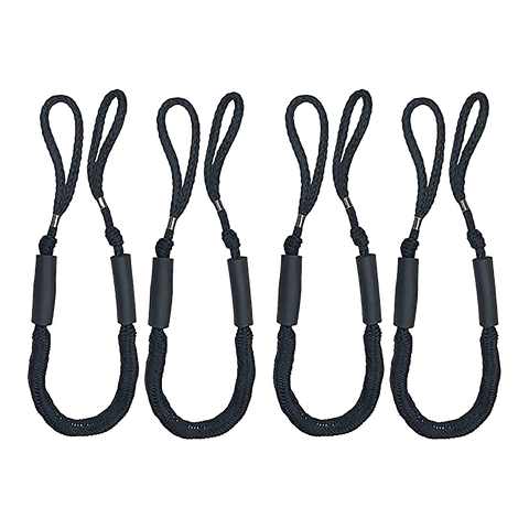 4 Pack Marine Bungee Dock Line Boat Mooring Rope Anchor Cord Stretch