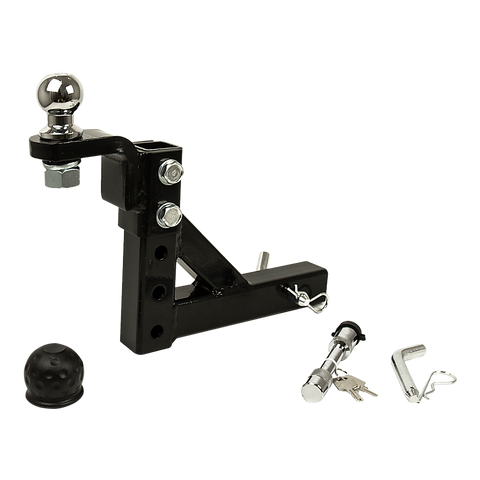 Adjustable Tow Bar Tongue Hitch 50mm Ball Drop for Trailer Caravan