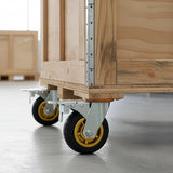 Castor Wheels 4 x 6" 150mm Swivel Silent Caster 2 Brakes 800KG