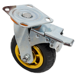Castor Wheels 4 x 6" 150mm Swivel Silent Caster 2 Brakes 800KG