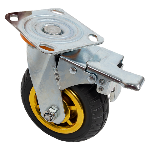 Castor Wheels 4 x 6" 150mm Swivel Silent Caster 2 Brakes 800KG