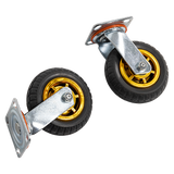 Castor Wheels 4 x 6" 150mm Swivel Silent Caster 2 Brakes 800KG